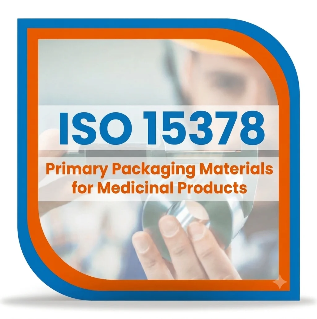 ISO 15378 certification banner for Primary Packaging Materials for medicinal products in Pakistan